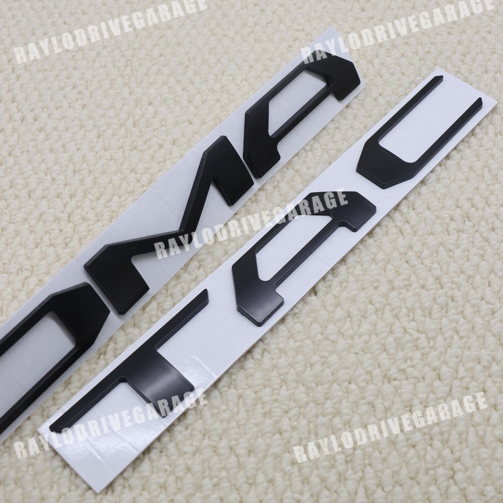 3D Raised Tailgate Insert Letters For 2016-2023 Tacoma Matte Black Emblem Badge