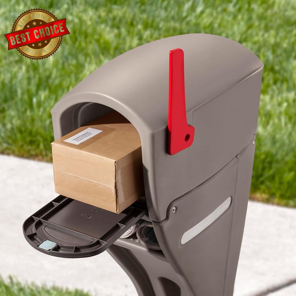 Step2 Mailmaster Streamline Mailbox & Post, Weather Resistant, Large Outdoor Mai