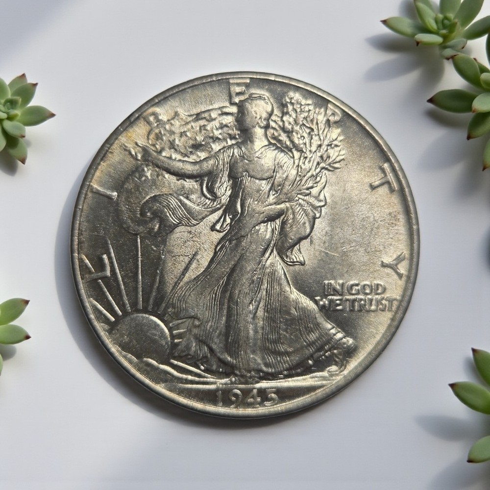 1945 Walking Liberty Half Dollar 90% Silver