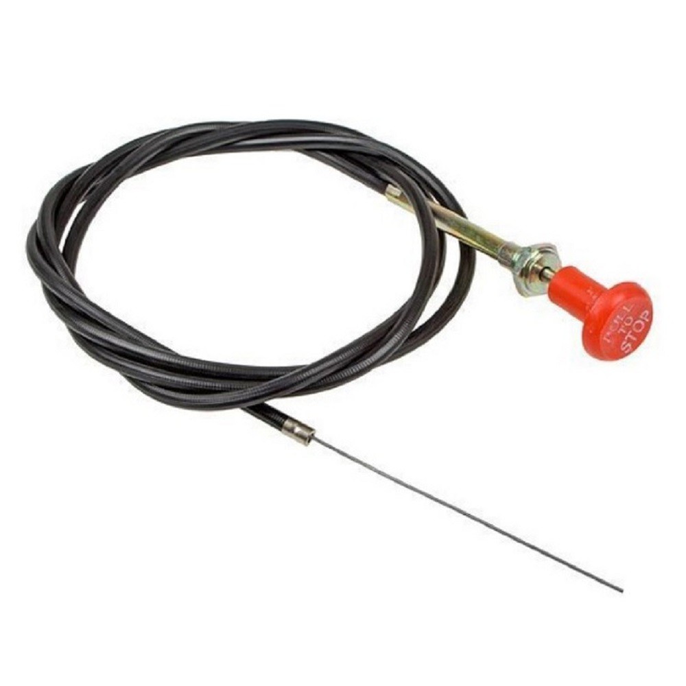 CC66 New Universal 72" Long Pull to Stop Cable w/ Red Knob