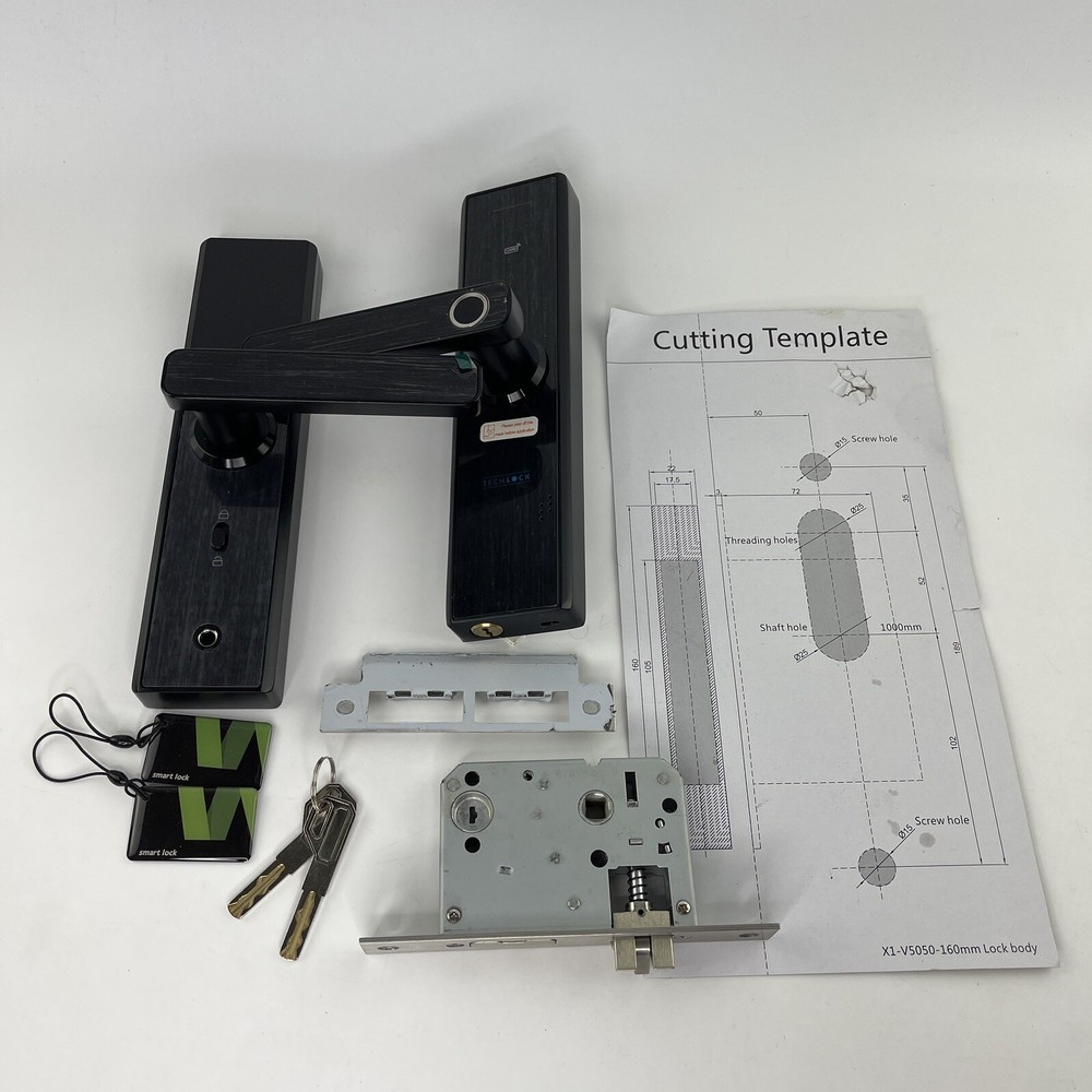 TECHLOCK X8 BLACK - Biometric/Combination/Key Lock w/ Lever