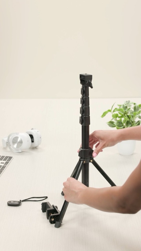 64" Adjustable Tripod for Cell Phone & Camera, Remote Control, Multi-Angle Selfi