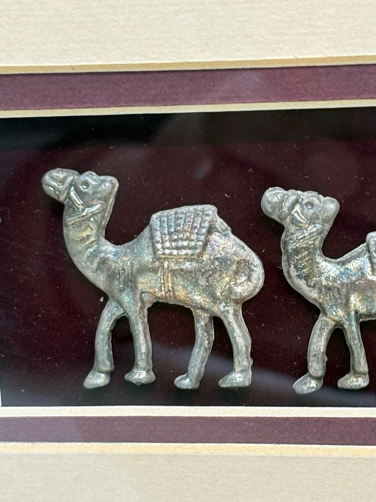 Framed Omani Khanjar Dagger Silver Plate
