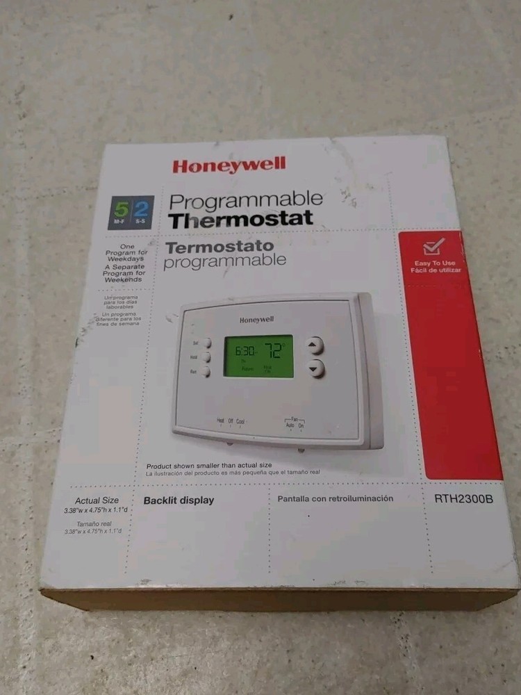 TESTED Honeywell RTH2300B Programmable Thermostate 5-2