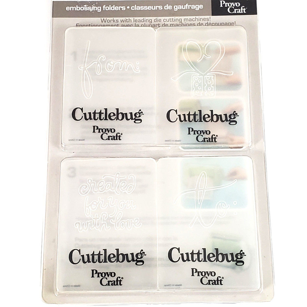 2006 Cuttlebug-Provocraft-Embossing Folders-To/From 4pc