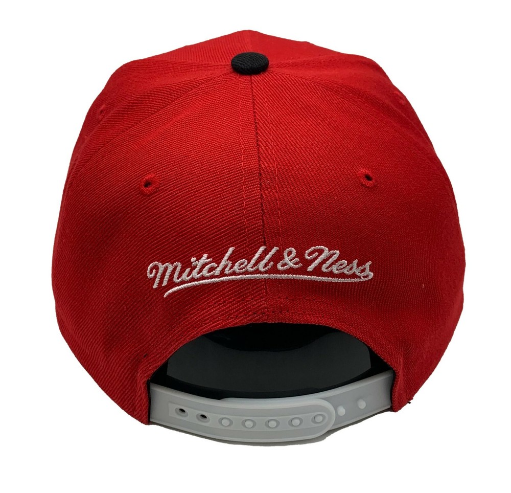 Mitchell & Ness Charlotte Hornets Cardinal Red 2 Tone Adjustable Snapback Hat