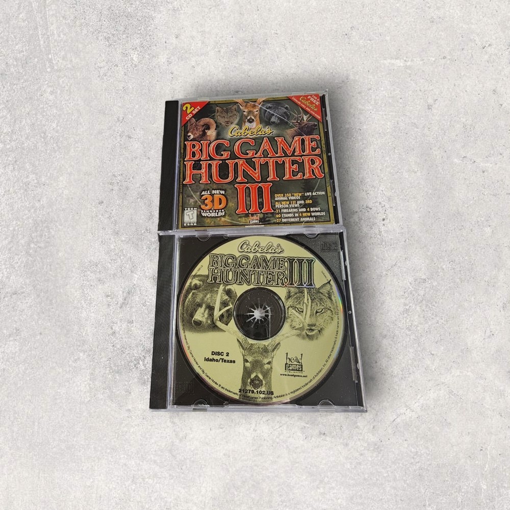 Cabela's Big Game Hunter III PC 1998 Computer Game CD 🔥🦌