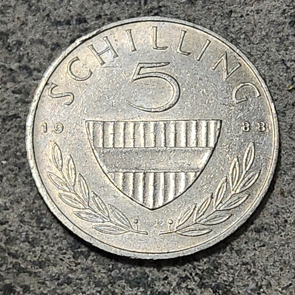 AUSTRIA 🇦🇹 FIVE (5) SCHILLING COIN 1988