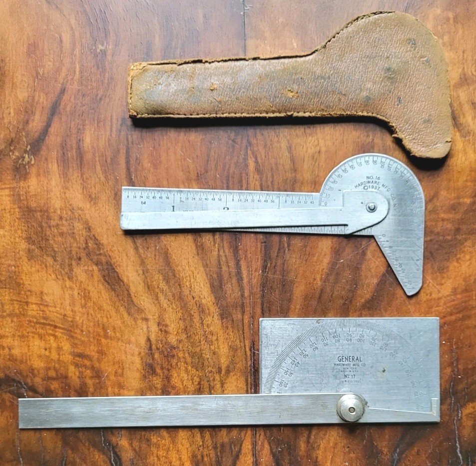 General Tools - No. 16 Multi-use Tool & No. 17 Steel Protractor Machinist Tools