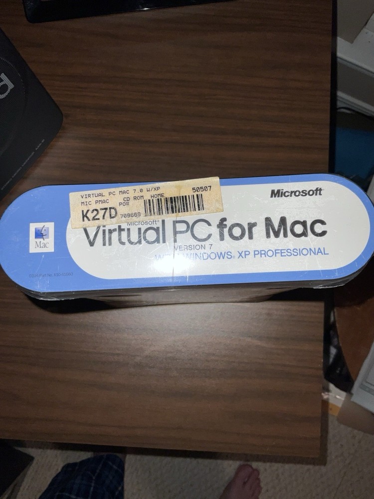 NEW Microsoft Virtual PC version 7 for Mac w/Windows XP Professional 2004