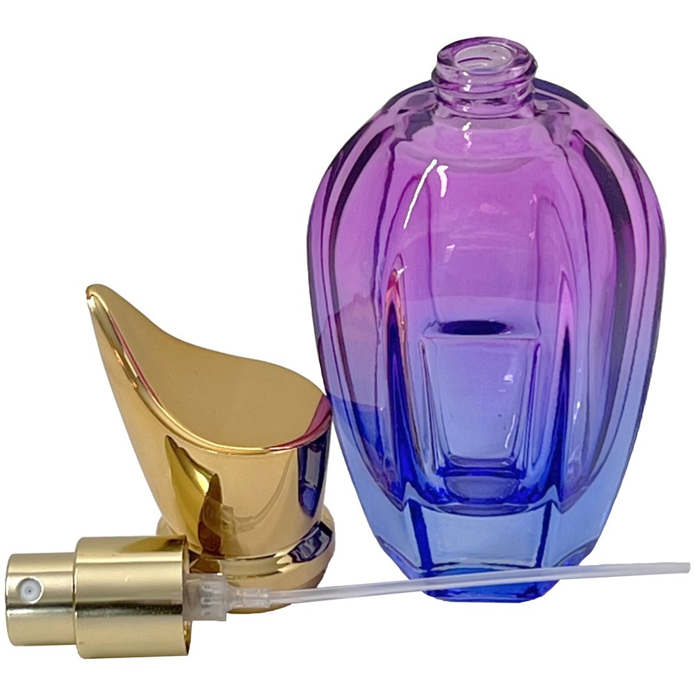 50ml 1.7oz bicolor gradient vase glass empty perfume spray bottles refillable