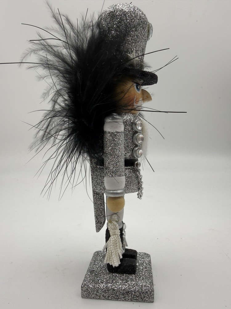 Hollywood Nutcrackers™ Kurt Adler 6" Silver & Black Glittered Soldier