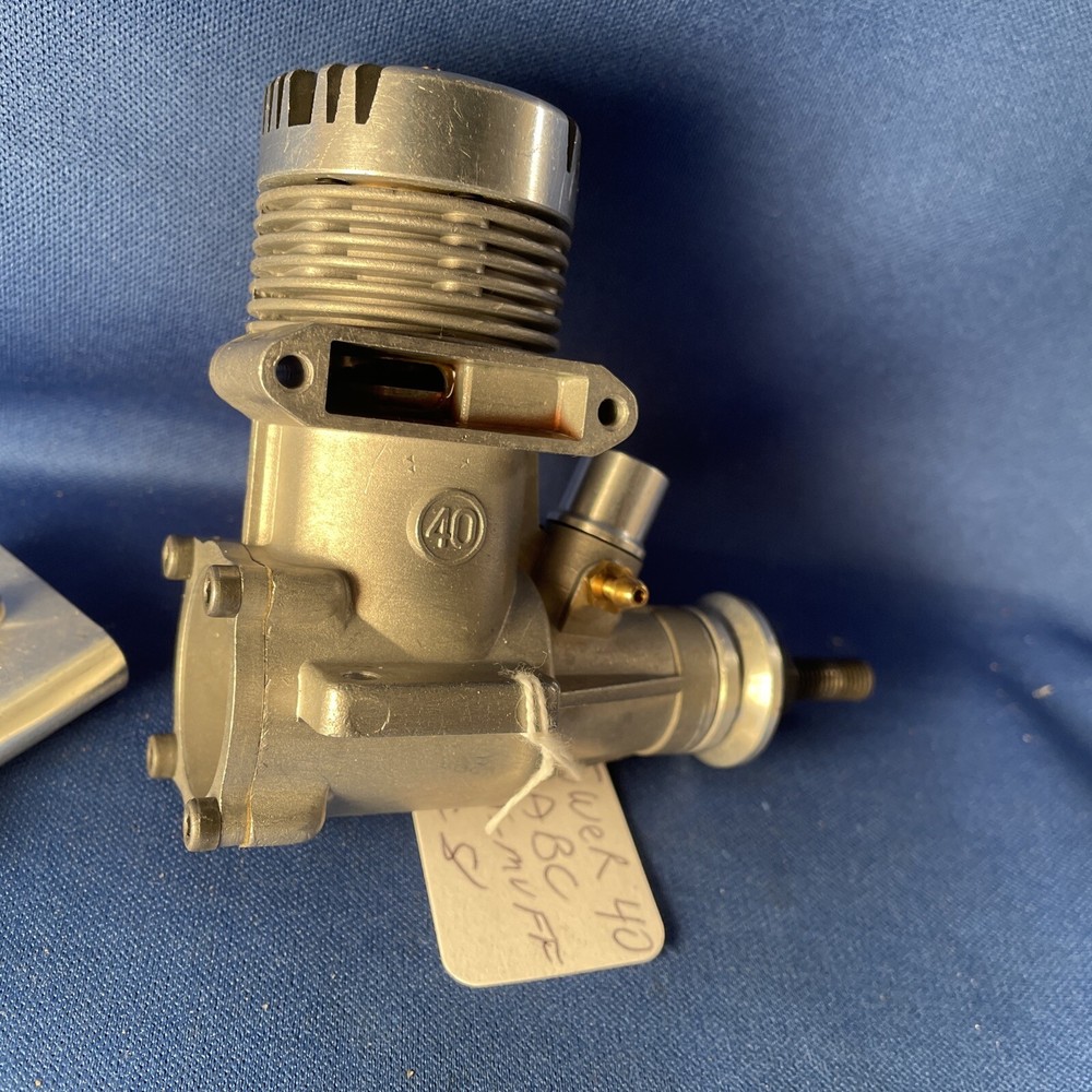 TOWER HOBBY 40 ABC C/L ENGINE WITH T-MUFFLER NICE #8