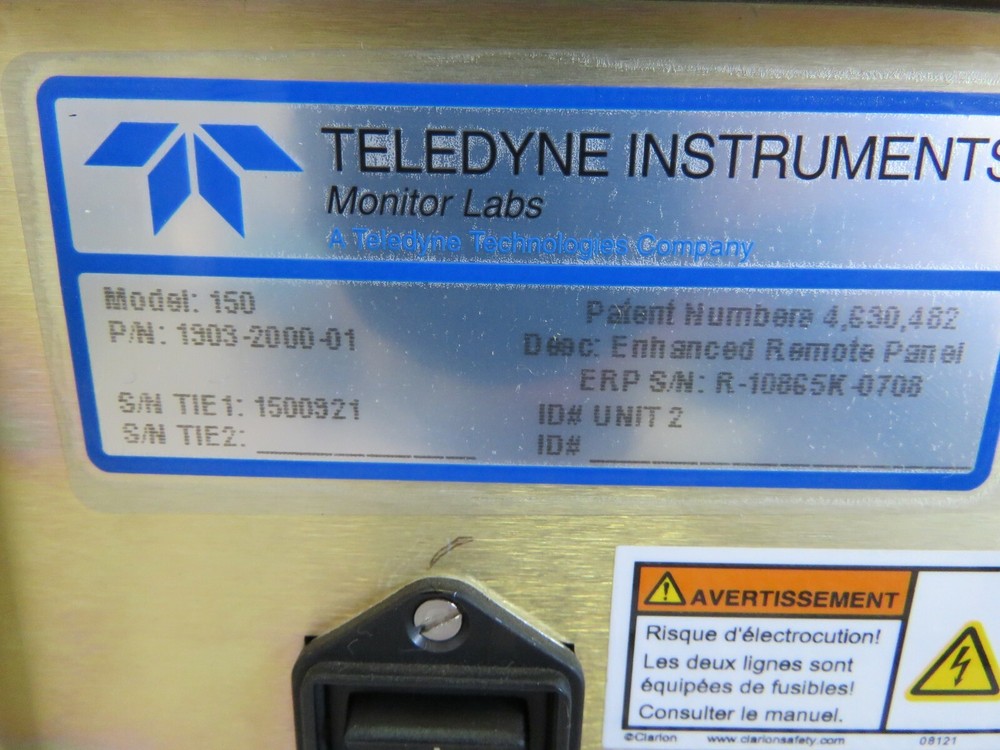 TELEDYNE INSTRUMENTS 150 ENHANCED REMOTE PANEL 1903-2000-01 USED
