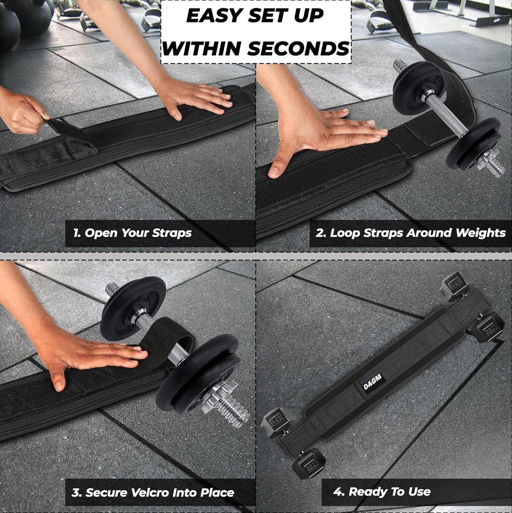 DAGM Hip Thrust Belt, Secure Glute Trainer with Non-Slip Extra Padding...B2