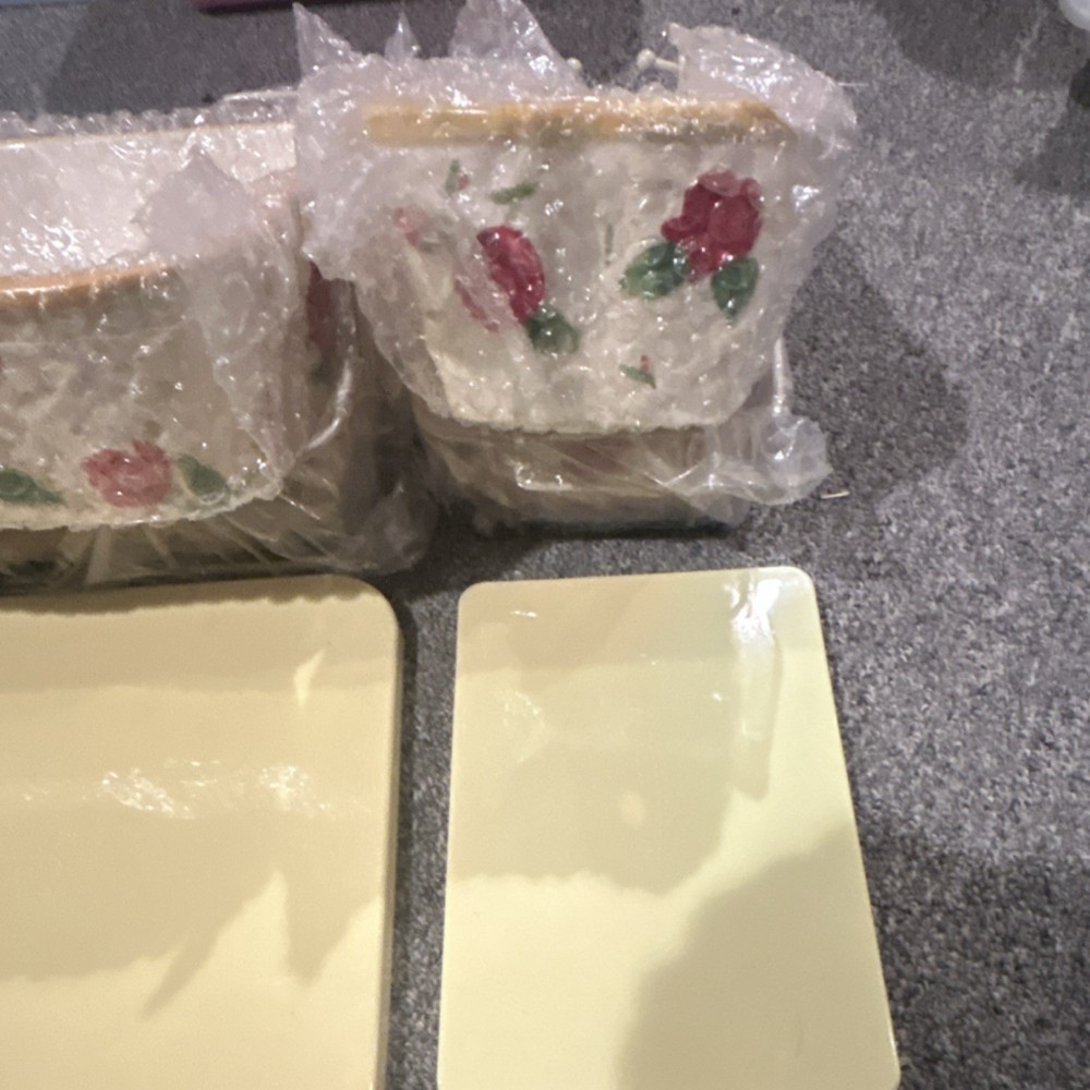 Temp-tations Rose by tara 12 Piece Ceramic Rectangular Floral Baking Dishes.
