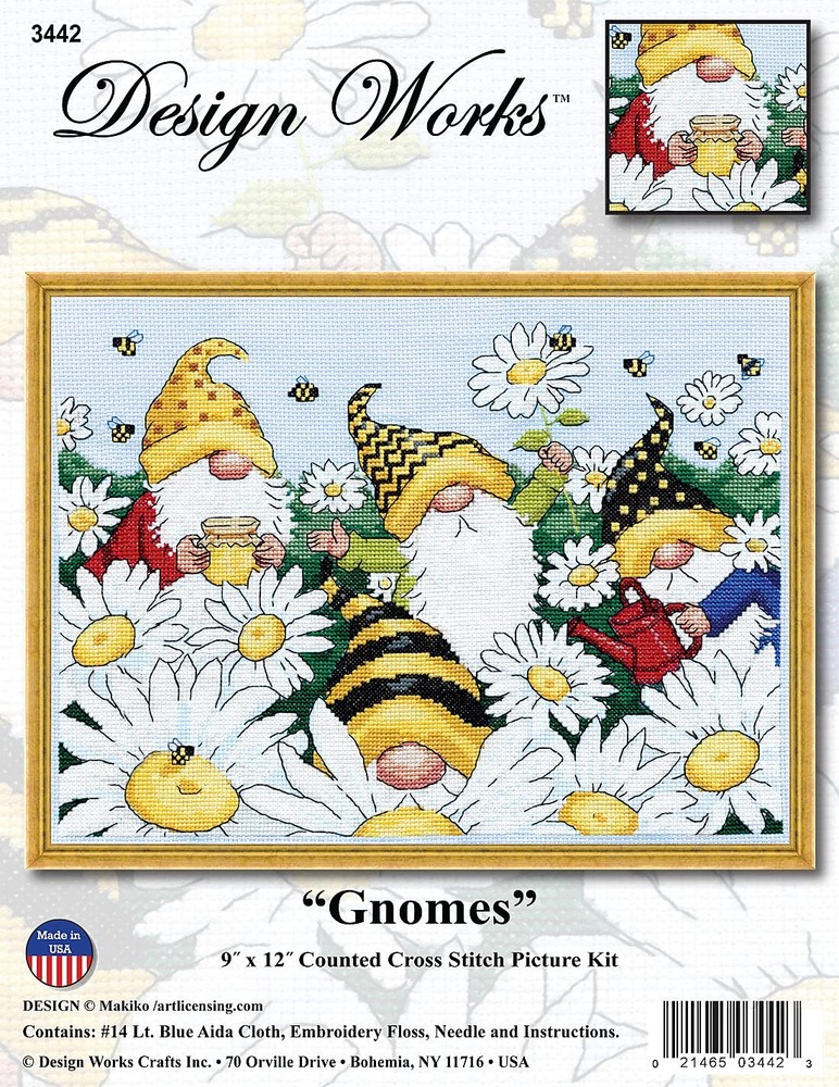 Gnomes Counted Cross Stitch Kit