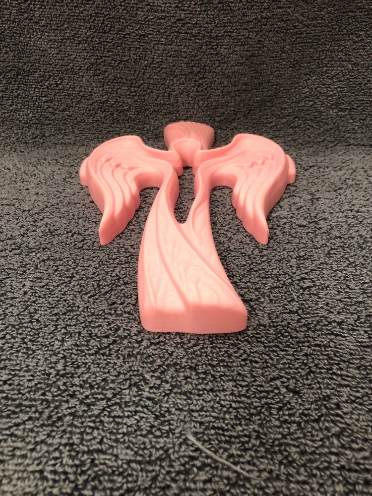 3d Printed Religious Cross Pink (mounting hardware included)