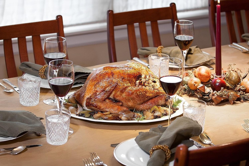 Thanksgiving Turkey Serving Platter & Baster Set - Large Ceramic Holiday Dish