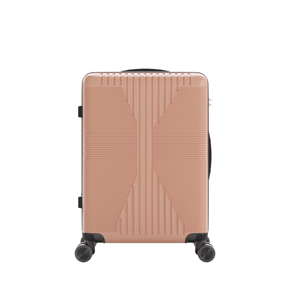 Rose Gold 28" PP Trolley Case, Non-TSA Lock, Single Suitcase Polypropylene