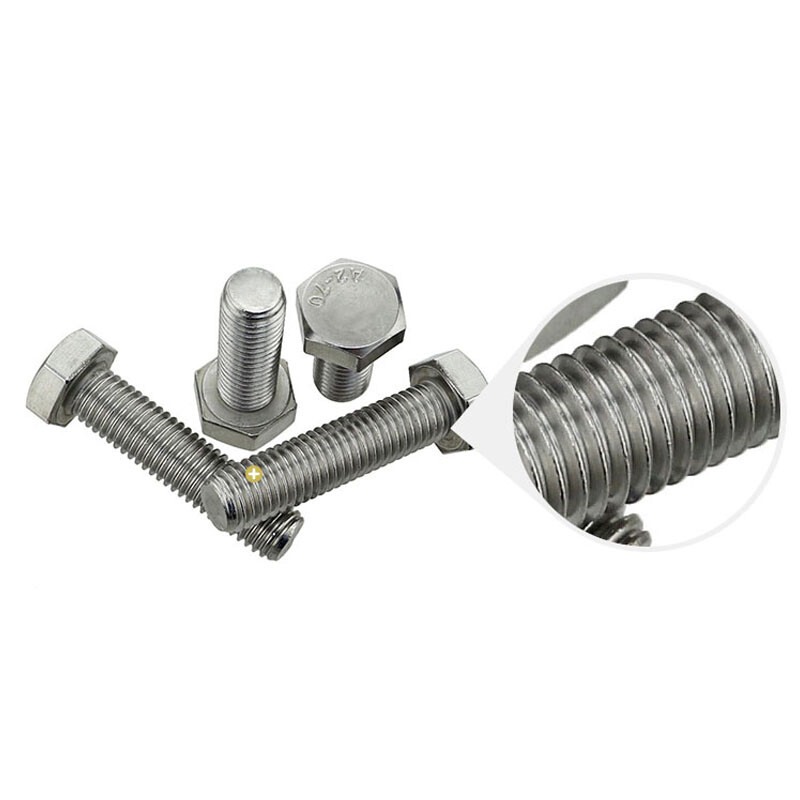 Reverse Thread Hexagon Bolt M6-M12 Rotate left Hex Head Screw A2 Stainless Steel