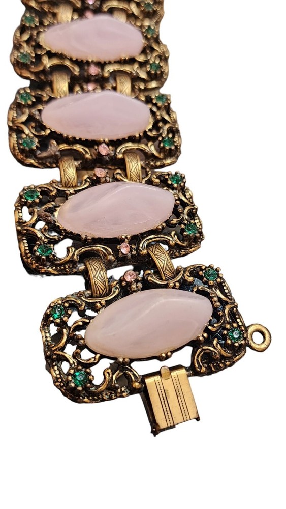 Vintage Elaborate Acrylic Panel Bracelet (A2498)