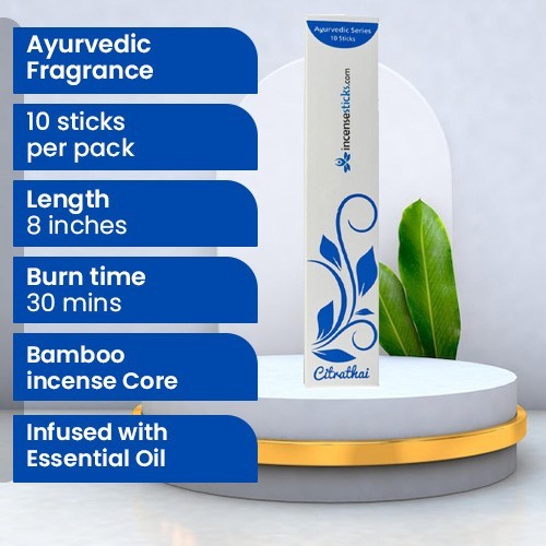 Chitharathai Incense 8" 10 Sticks Packs: 1 Pack