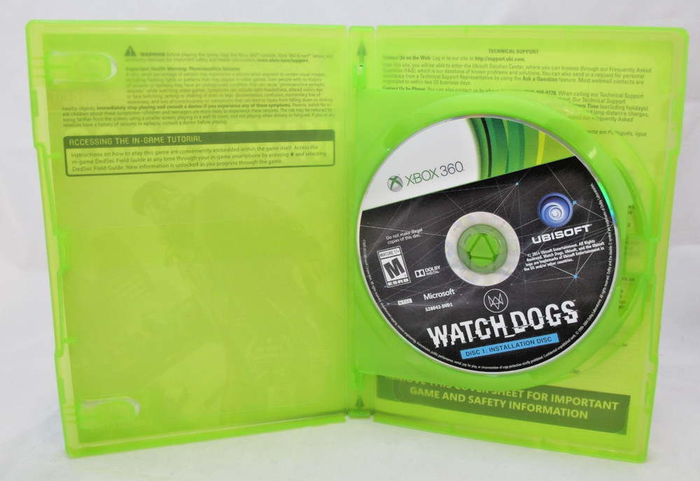 Watch Dogs (Microsoft Xbox 360, 2014) Target Edition Installation Disc/Case ONLY