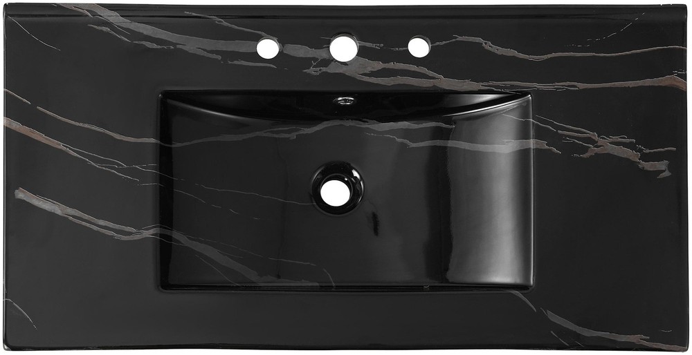 JONATHAN Y Lighting SNK1003 Ancillary 36" Ceramic Vanity Top - White
