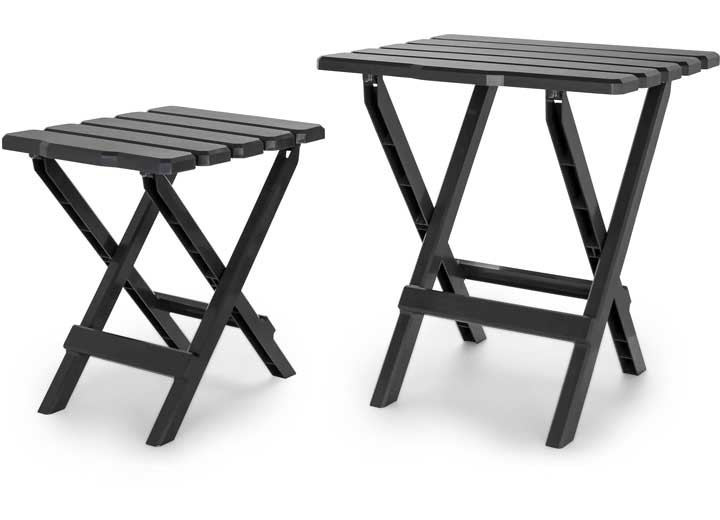 Camco 51885 Adirondack Folding Table - Charcoal