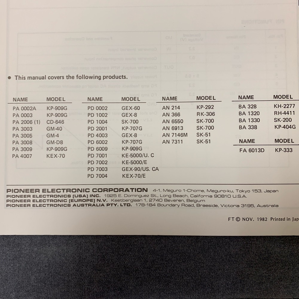 [Volume 2] - Pioneer Integrated Circuit Technical Data for Technicians
