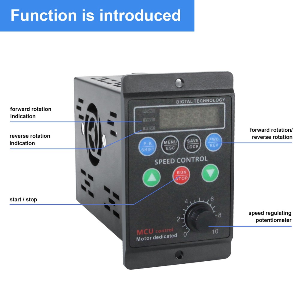 Single To 3 Phase 750W 1HP 110/220V Variable Frequency Drive Inverter VFD VSD