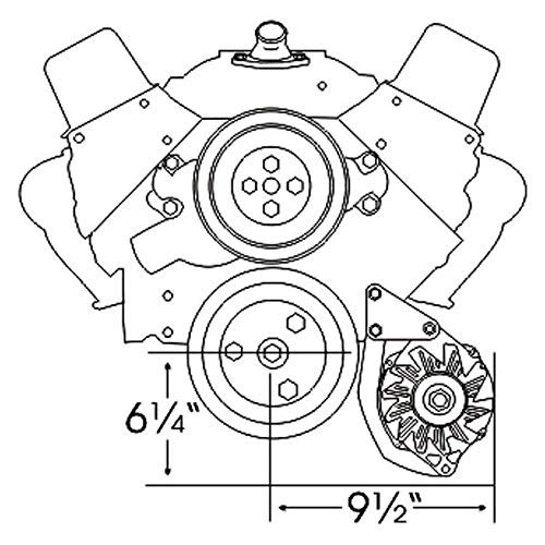 Alan Grove 207L Short Water Pump Alternator Bracket