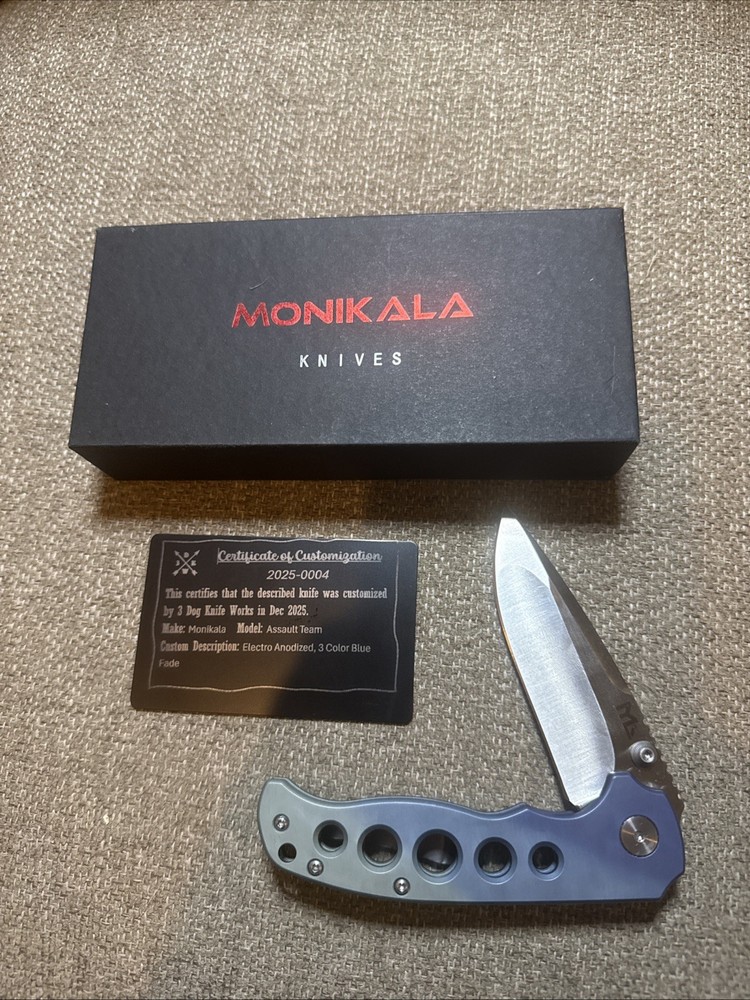 Monikala Custom Titanium Folding Knife