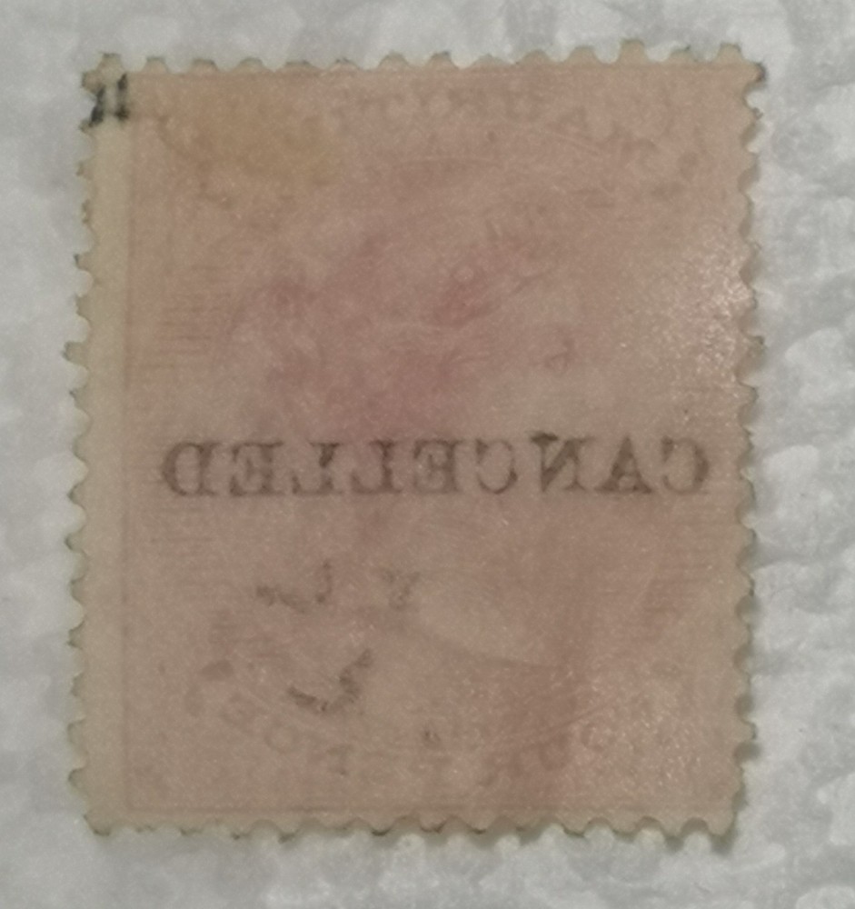 MAURITIUS Postage Stamp #35 MintNG CANCELLED OVERPRINT
