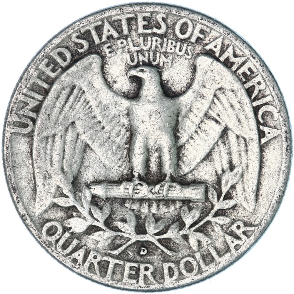 1953 D Washington Quarter 90% Silver Fine FN