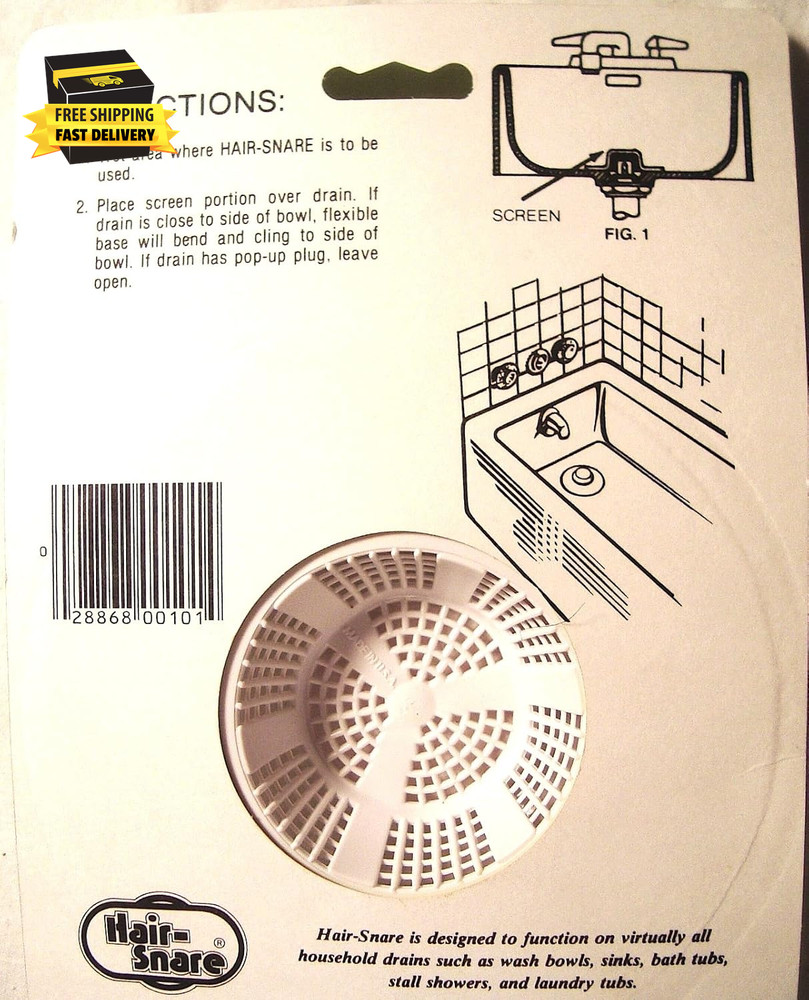 Hair Snare Drain Cover Universal - White ⭐️⭐️⭐️⭐️⭐️