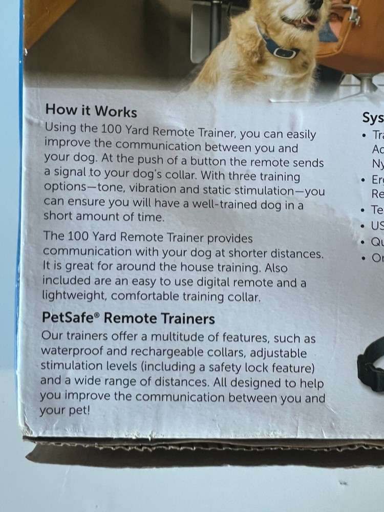 NEW Petsafe 100 Yard Remote Trainer 8 lb Plus