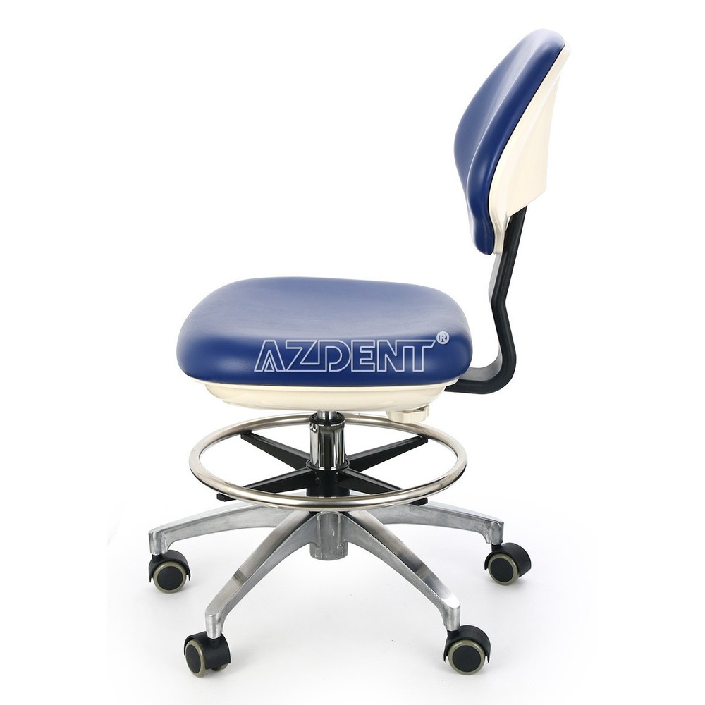 Dental Doctor Assistant Stool Adjustable Mobile Chair PU Leather