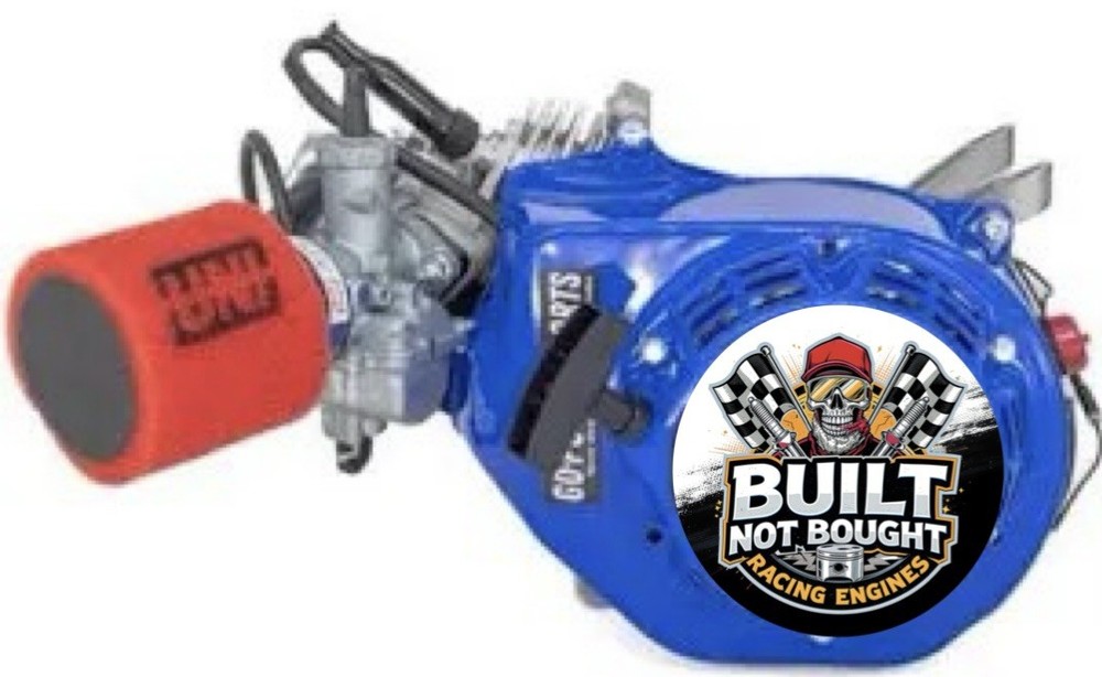 BUILT NOT BOUGHT Racing Engine Decal - 5” Go Kart Mini