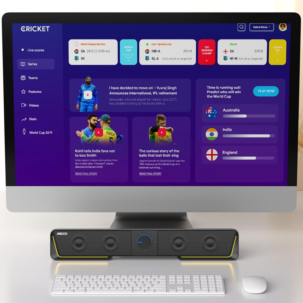 A40 Bluetooth Computer Speakers with Clear Sound, USB Plug & Play PC Speakers