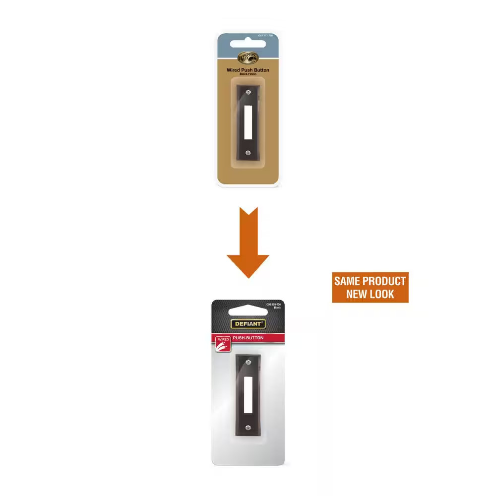 Wired Doorbell Push Button, Black