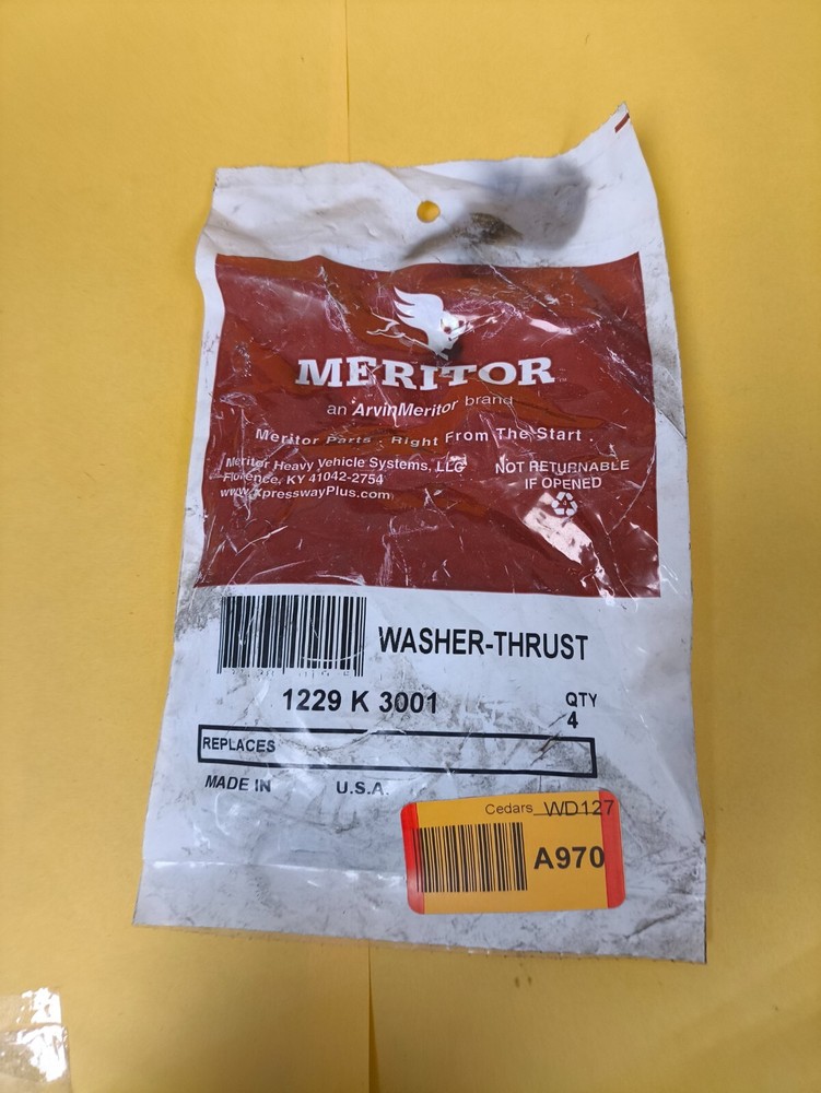 Genuine Meritor Washer-Thrust 1229K3001