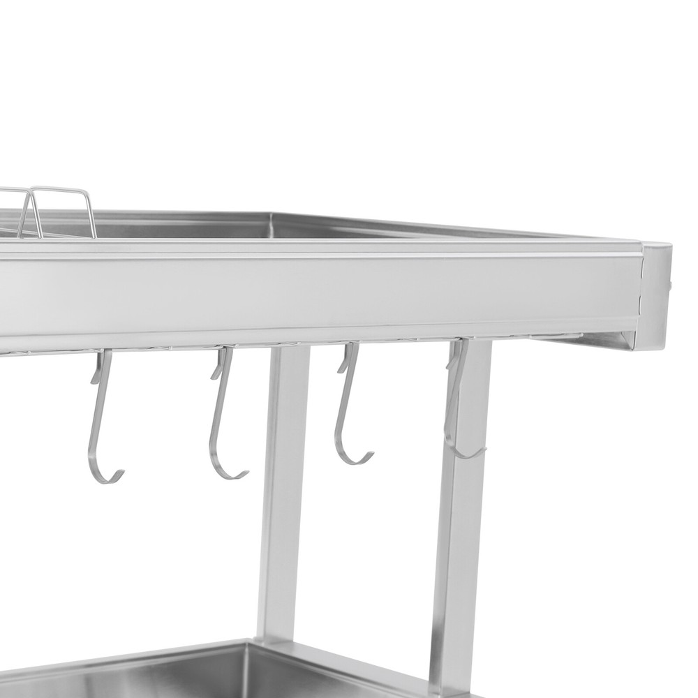 2-Tier Over Sink Dish Drying Rack, Stainless Steel Expandable Over Kitchen Sink
