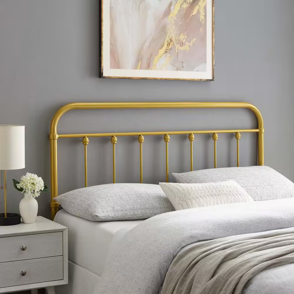 Sage Gold Twin Metal Headboard