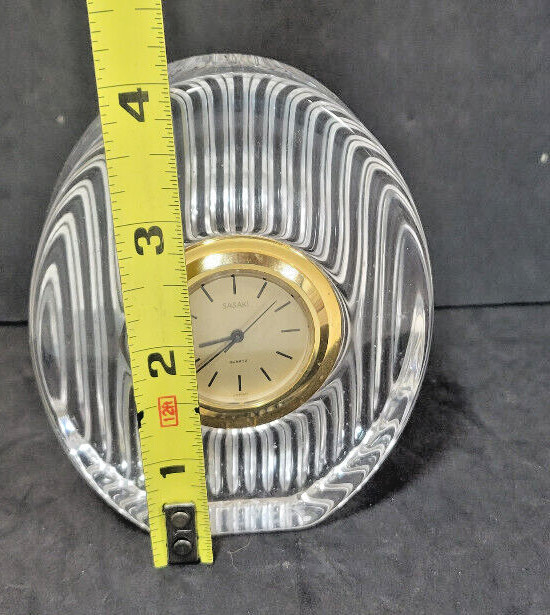 Lead Crystal Desk Clock NEEDS BATTERY