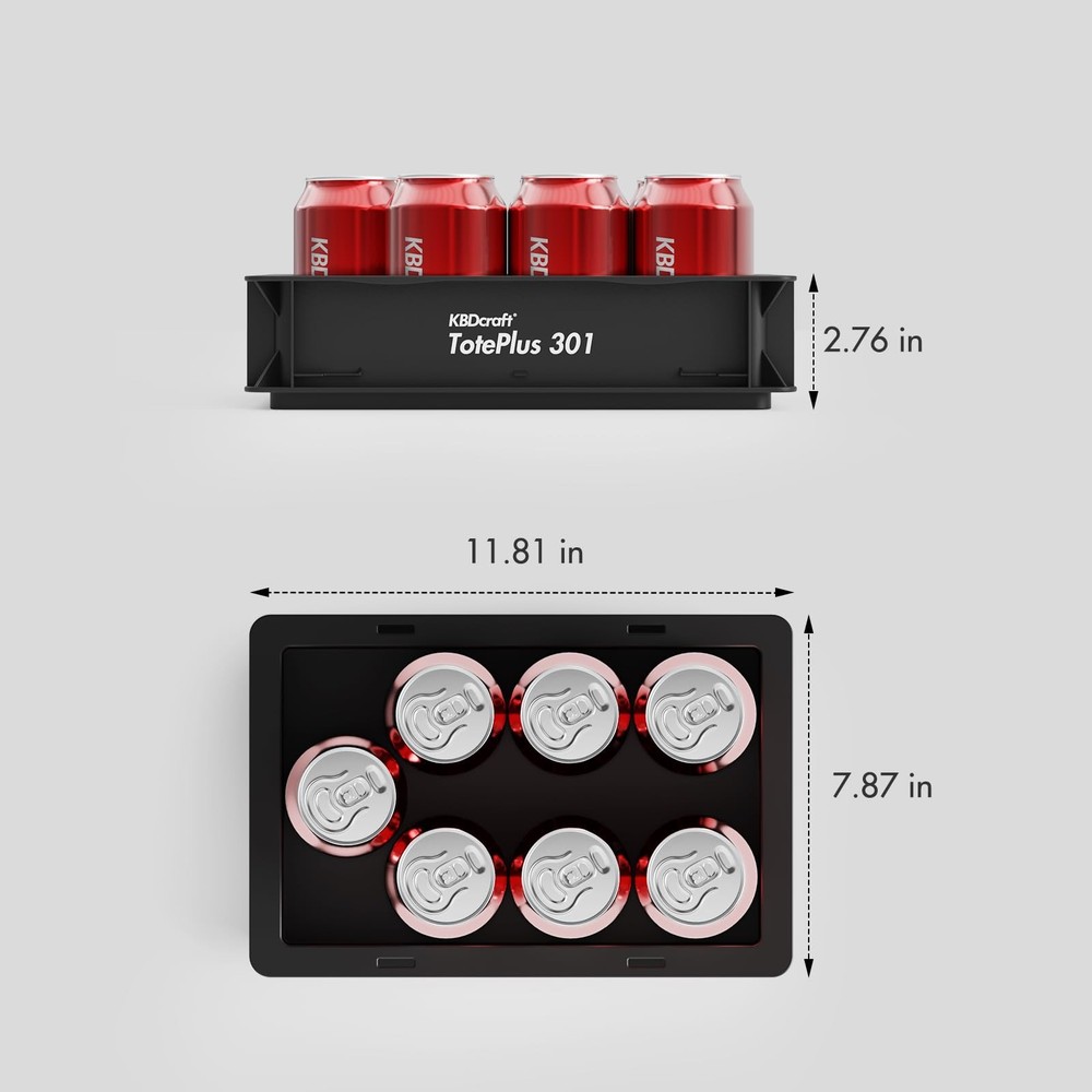 Stackable Storage Bin - Heavy-Duty Plastic Organizer Box and Tray with Straig...