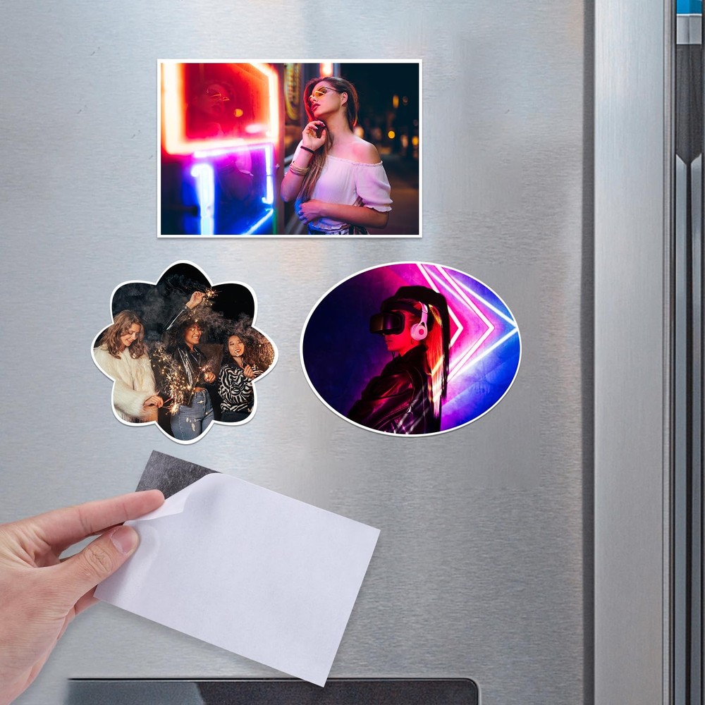 DIYMAG Magnetic Adhesive Sheets, |4" x 6"|, 40 Pack Cuttable Magnetism Sheet,...