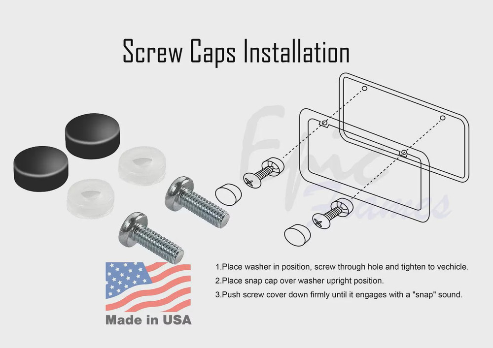 Blue / White E Ray C8 100% Carbon Fiber License Plate Frame