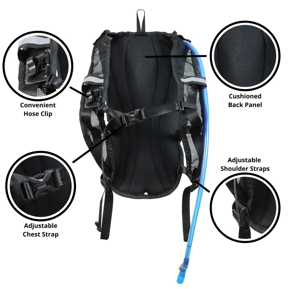 Clear Hydration Pack - Clear Backpack with 1.5L Water Bladder Included, Hydro